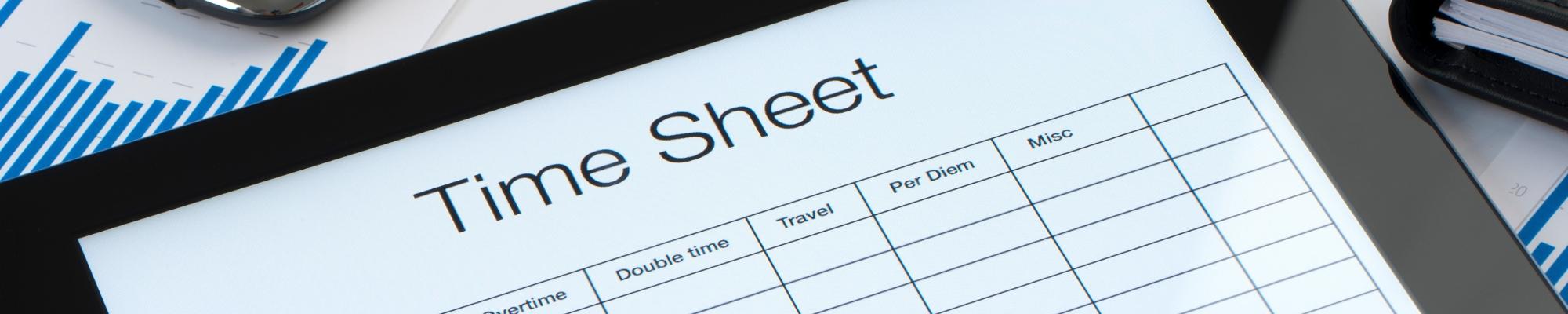 Folha de ponto no tablet