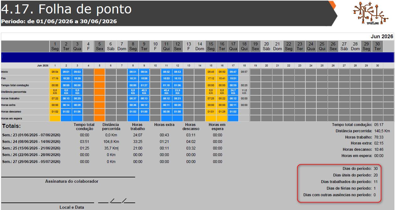 Folha de Ponto
