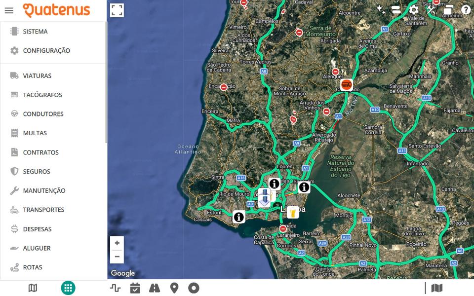 Plataforma de gestão de frota Quatenus